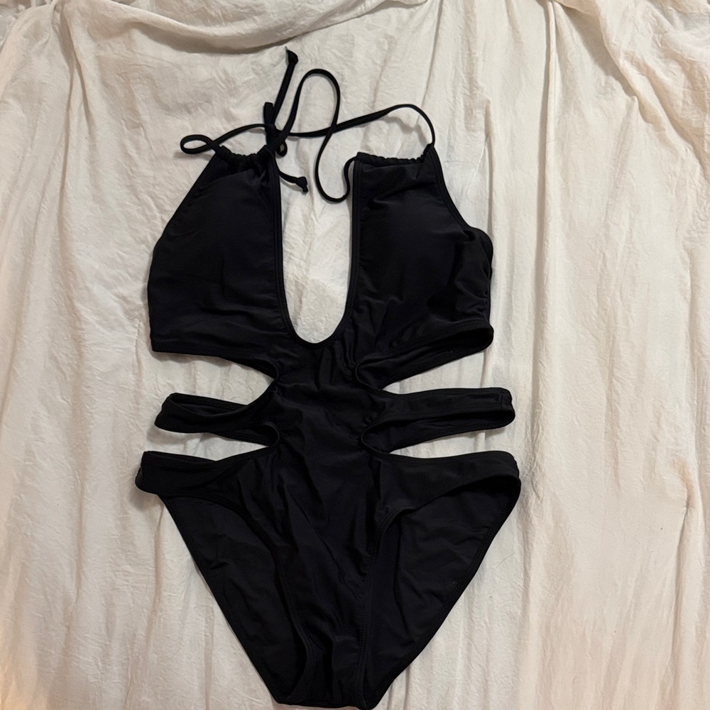 Fashion Nova Black One-Piece Swimsuit